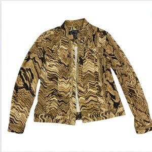 Attyre NY Tiger Print Jacket Blazer, Mobwife, Animal Print, Small